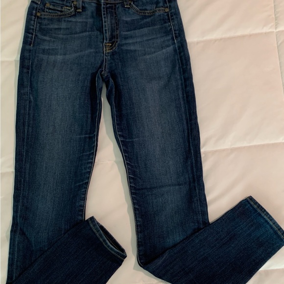 7 For All Mankind Blue the Skinny Jeans Classic Fit Sz 25 - Picture 2 of 14